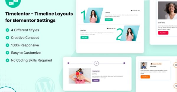 Timelentor Timeline Layouts for Elementor 1.0.4 - Plugin Premium ...