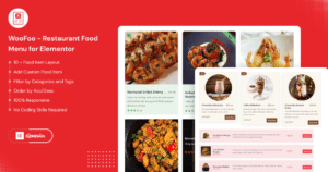 WooFoo Restaurant Food Menu for Elementor