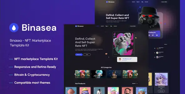 Binasea-NFT-Marketplace-Elementor-theme
