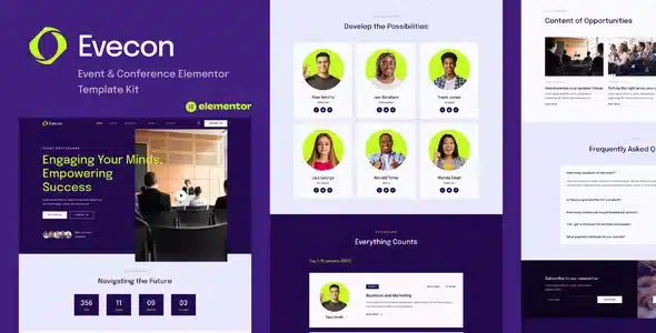 Evecon Conference Elementor theme