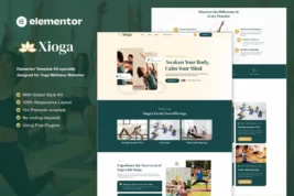 Xioga Yoga Wellness Elementor Template Kit